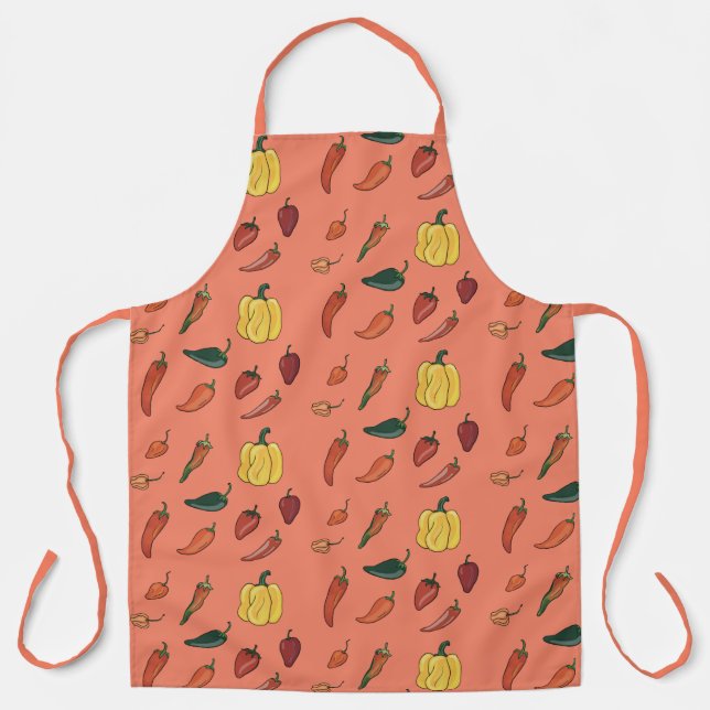 Spicy Hot Chilli Peppers Apron (Front)