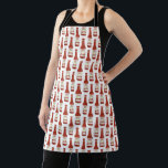 SPICY Hot Sauce Cute Cat Funny Salsa Pattern Apron<br><div class="desc">Add your own text or change the background colour on this awesome apron. Let me know if you'd like something custom made. 
 
 If you buy it,  thank you! Be sure to share a pic on Instagram of it in action and tag me @shoshannahscribbles :)</div>