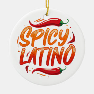 spicy Latino World Order Ceramic Tree Decoration