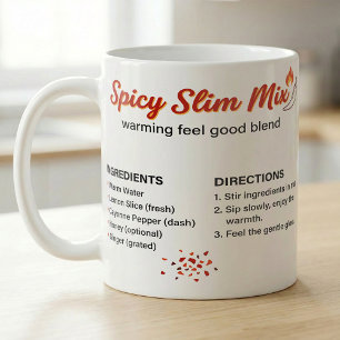Spicy Lemon Ginger Cayenne Warm Tea Recipe Coffee Mug