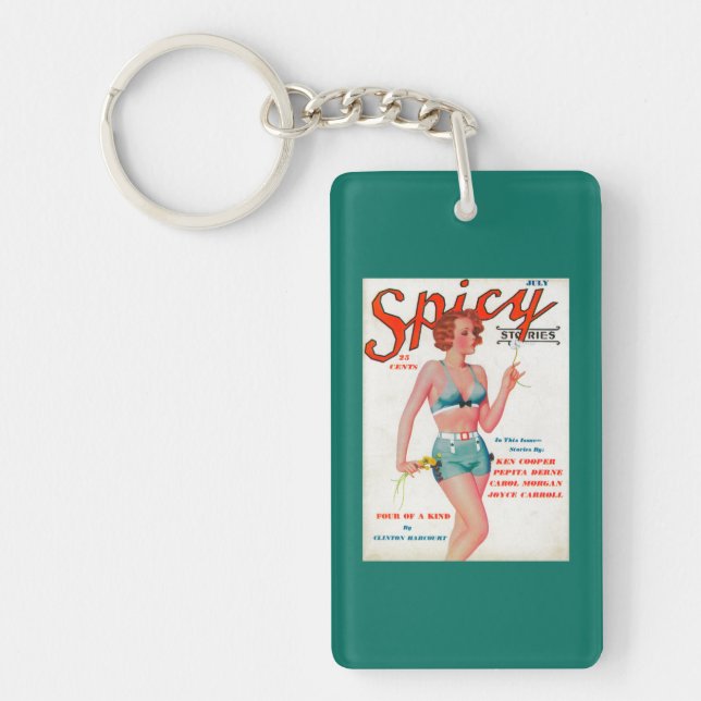 Spicy Magazine Cover Key Ring (Front)