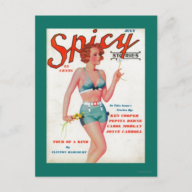 Spicy Magazine Cover Postcard (Front)