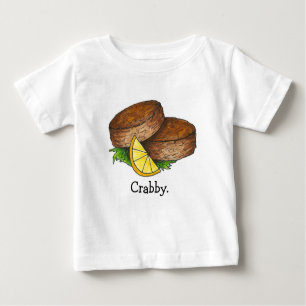 Spicy Maryland Crab Cake Crabcake Seafood Foodie Baby T-Shirt