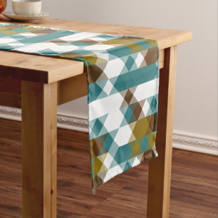 spicy mustard, faded jade, white and nutmeg  short table runner