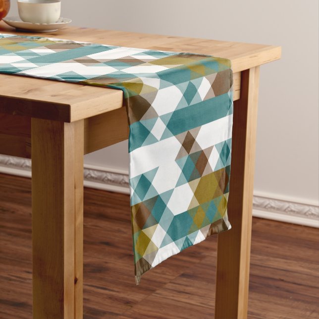 spicy mustard, faded jade, white and nutmeg  short table runner (In Situ)