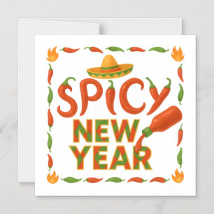 Spicy New Year Magnetic Invitation