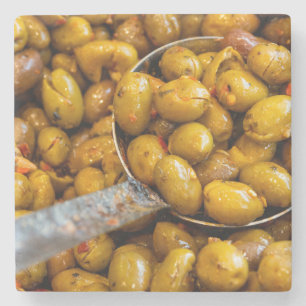 Spicy Nocellara Etnea olives Stone Coaster