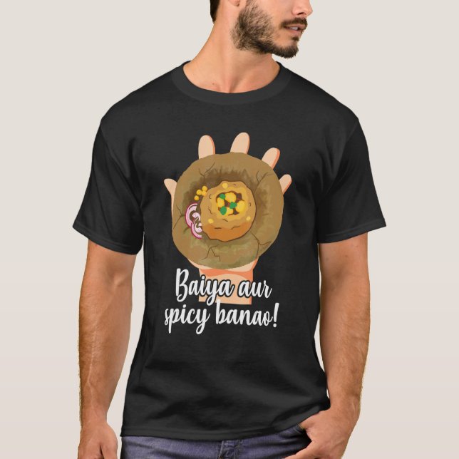 Spicy Pani Puri Hindi Quote India Pakistan Food  1 T-Shirt (Front)