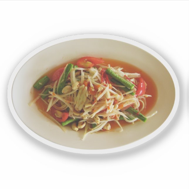 Spicy Papaya Salad [Som Tam] ... Thai Lao Food (Front)