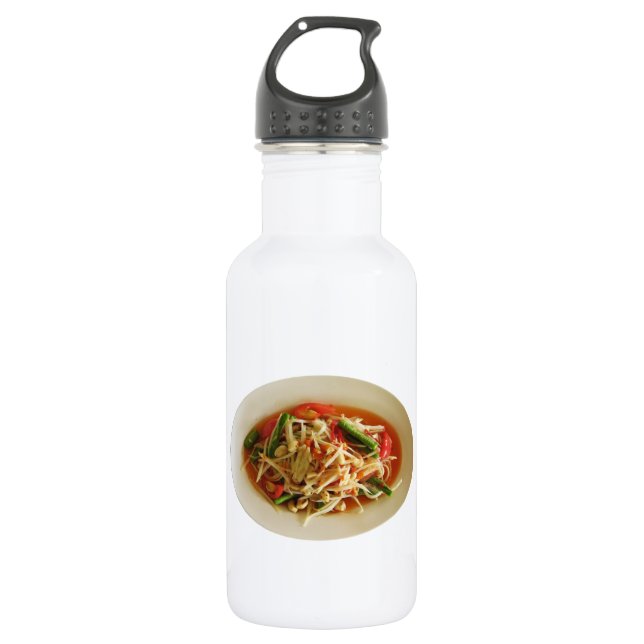 Spicy Papaya Salad [Som Tam] ... Thai Lao Food 532 Ml Water Bottle (Front)