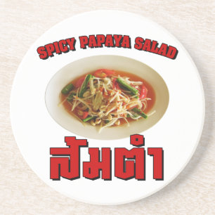 Spicy Papaya Salad [Som Tam] ... Thai Lao Food Coaster