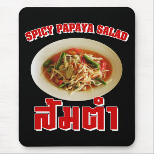 Spicy Papaya Salad [Som Tam] ... Thai Lao Food Mouse Pad