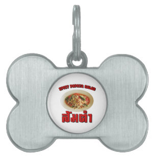 Spicy Papaya Salad [Som Tam] ... Thai Lao Food Pet Name Tag