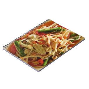 Spicy Papaya Salad [Som Tam] ... Thai Lao Food Spiral Notebook