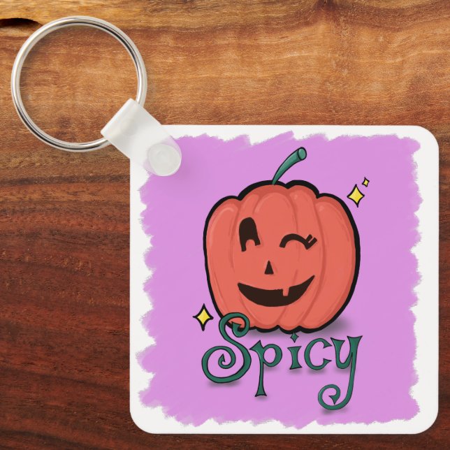 Spicy Pumpkin Spice Key Ring (Front)