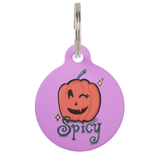 Spicy Pumpkin Spice Pet Tag (Front)