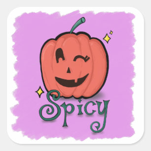 Spicy Pumpkin Spice Square Sticker