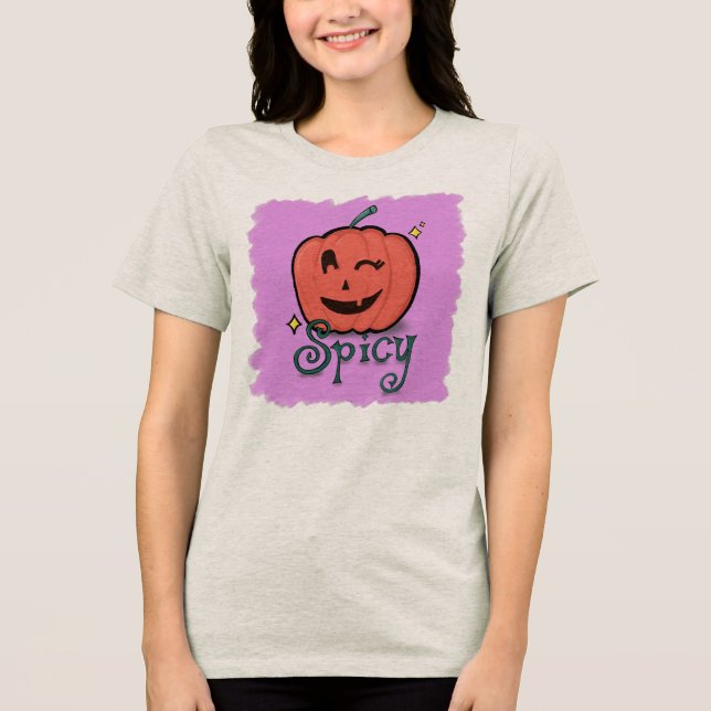 Spicy Pumpkin Spice Tri-Blend Shirt (Front)