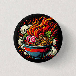 Spicy Ramen Japanese Noodle Street Art 3 Cm Round Badge