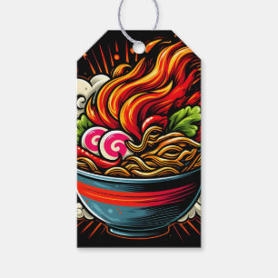 Spicy Ramen Japanese Noodle Street Art Gift Tags