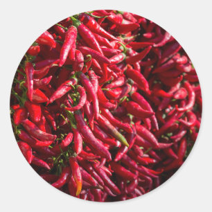 Spicy Red Chilli In The Town Of Kalocsa Classic Round Sticker
