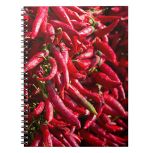 Spicy Red Chilli In The Town Of Kalocsa Spiral Notebook