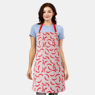 Spicy Red Chilli Pattern Apron