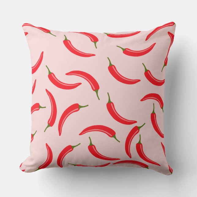 Spicy Red Chilli Pattern Cushion (Front)