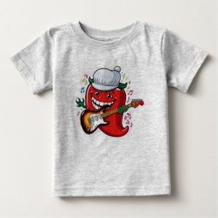  Spicy Rock Star Chilli Pepper Baby T-Shirt