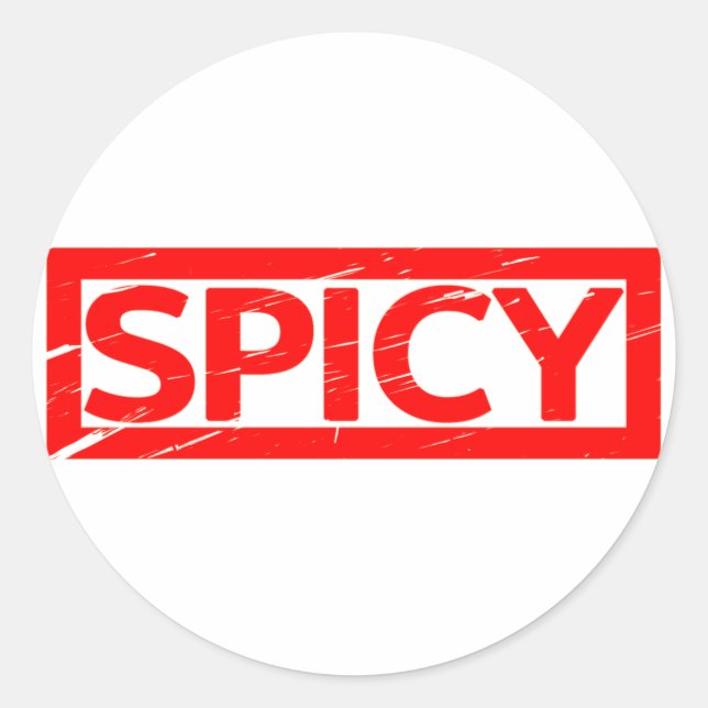 Spicy Stamp Classic Round Sticker (Front)