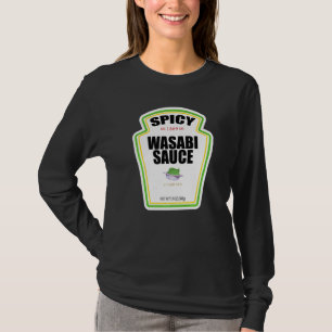 Spicy Wasabi Sauce Bottle Label  Halloween Costume T-Shirt