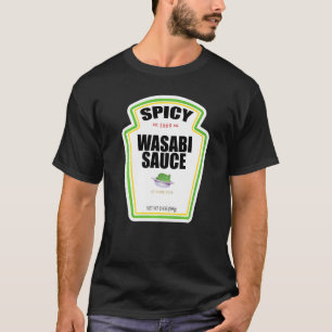 Spicy Wasabi Sauce Bottle Label  Halloween Costume T-Shirt