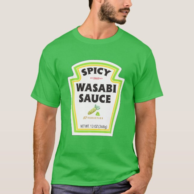 Spicy Wasabi Sauce Halloween Costume Matching Coup T-Shirt (Front)