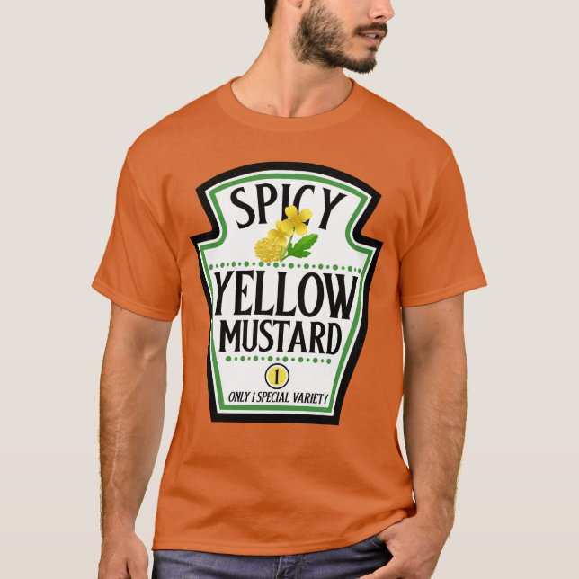 Spicy Yellow Mustard Halloween Costume  T-Shirt (Front)