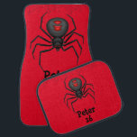 Spider 16th Birthday Car Mat<br><div class="desc">A fun 16th birthday set of car floor mats featuring a spider. Also see the matching keychain.</div>