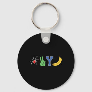 Spider 2 Y Banana Football Playing Strategy Game P Key Ring