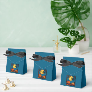 Spider And Jackolanterns Cut-Out Stencil-Style Favour Box