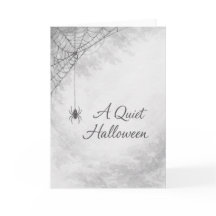 Spider and Spiderweb Halloween Greeting Card