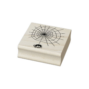 Spider and web 4 illustration art stamp