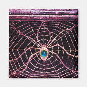 SPIDER AND WEB Blue Sapphire Black Magnet