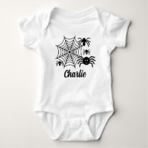 Spider and Web First Halloween Baby Bodysuit
