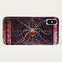 SPIDER AND WEB Red Ruby Black