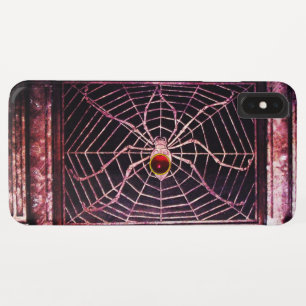 SPIDER AND WEB Red Ruby Black Case-Mate iPhone Case