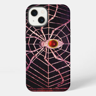 SPIDER AND WEB Red Ruby Black iPhone 13 Case