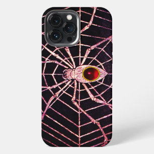 SPIDER AND WEB Red Ruby Black iPhone 13 Pro Max Case