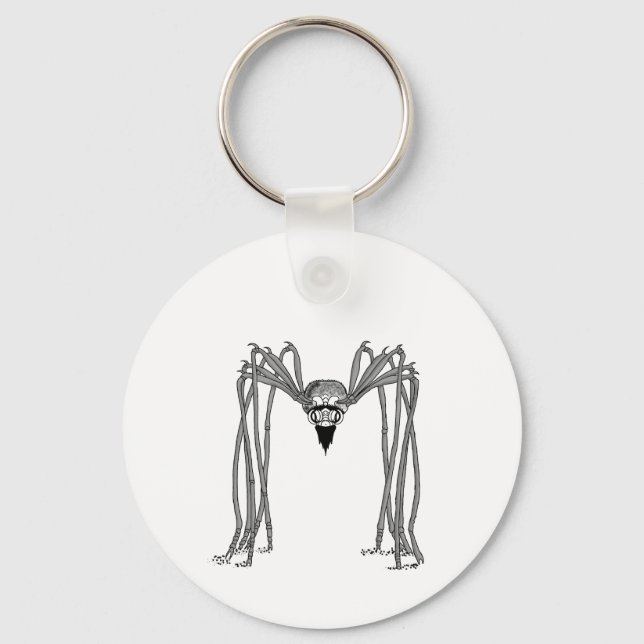 spider . black and white key ring (Front)