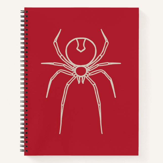  Spider - Blood Red and Bone White Notebook (Front)