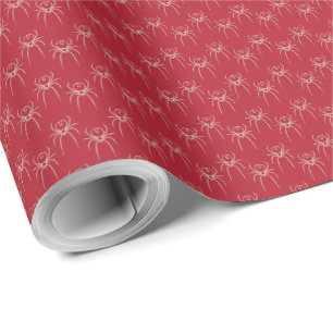 Spider - Blood Red and Bone White Wrapping Paper