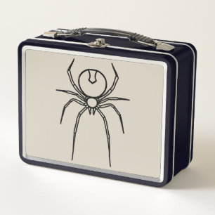 Spider - Bone White and Bat Black Metal Lunch Box