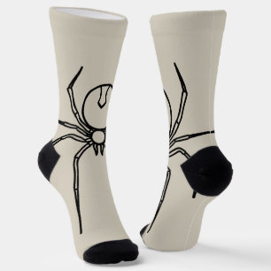 Spider - Bone White and Bat Black Socks